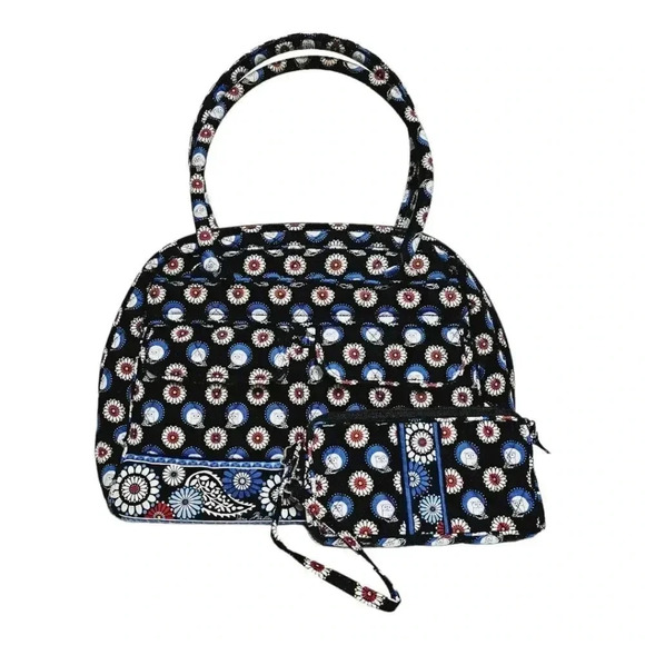 Vera Bradley Handbags - Vera Bradley retired owl print satchel 2 pc set wallet & bag